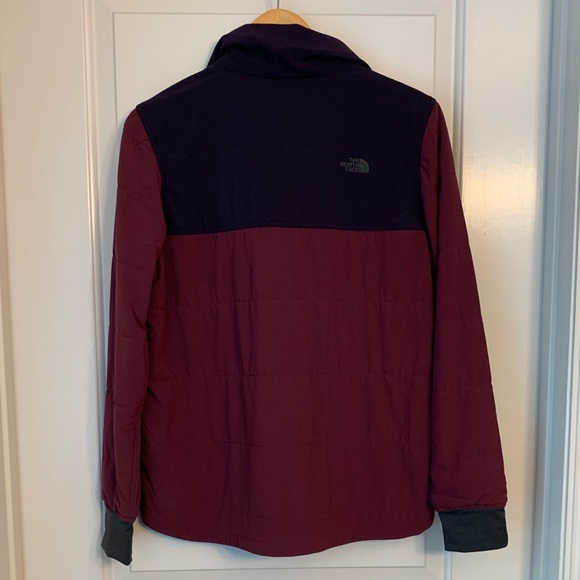 The North Face Mountain Sweatshirt 1/4 Snap Jacket Fig & Galaxy Purple - Picture 7 of 17